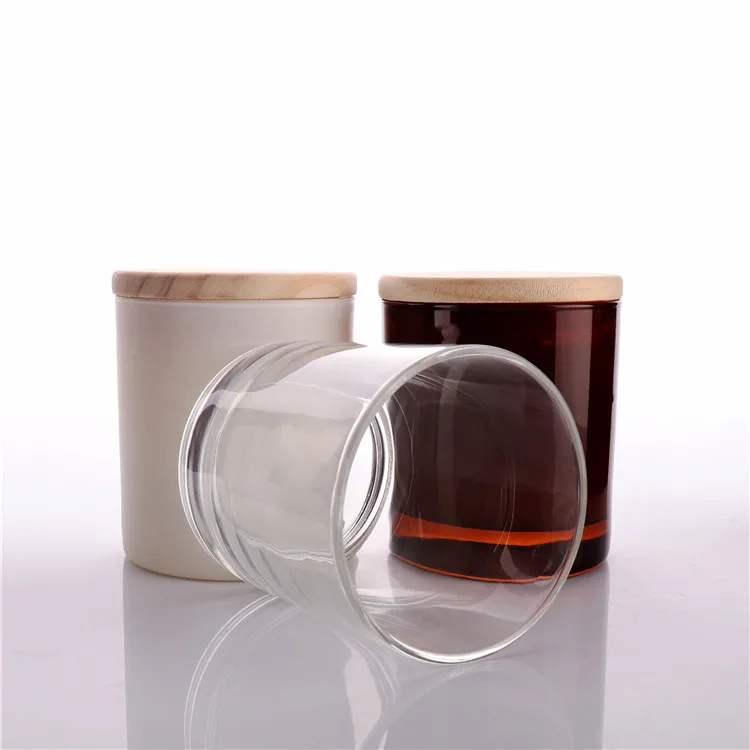 BOYE Wholesale Luxury Empty Glass Jar With Lid For Candle Making Clear Candle Holders OEM Candle Containers In Bulk