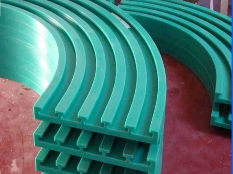 
Custom Large Curved Sliding Guide Rail POM Plastic Track for Chain Roller 