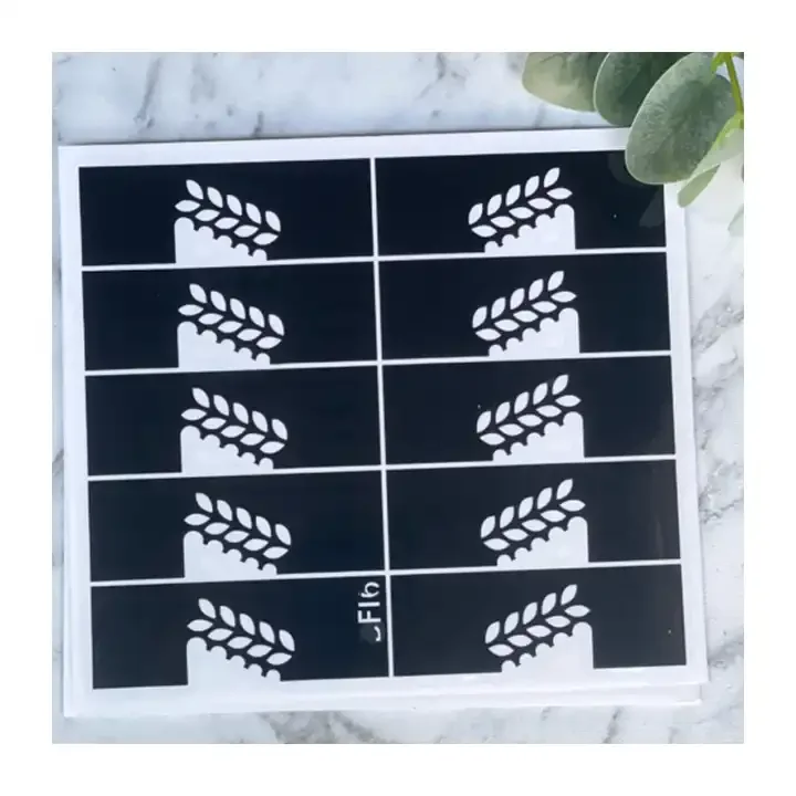 Factory Free Samples Finger Henna Stencil Reusable Henna Finger Tattoo Stencils Painting Tattoo Hand Small Finger Stencil