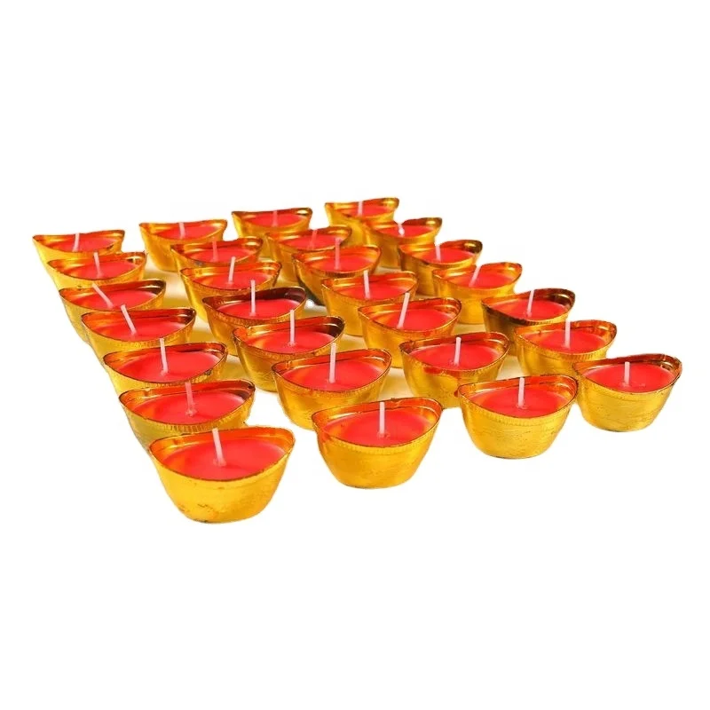Lotus Candle Small Candlestick Smokeless Circular Candle Salute Buddha Butter Lamp Cross border Export Exclusive Supply Source