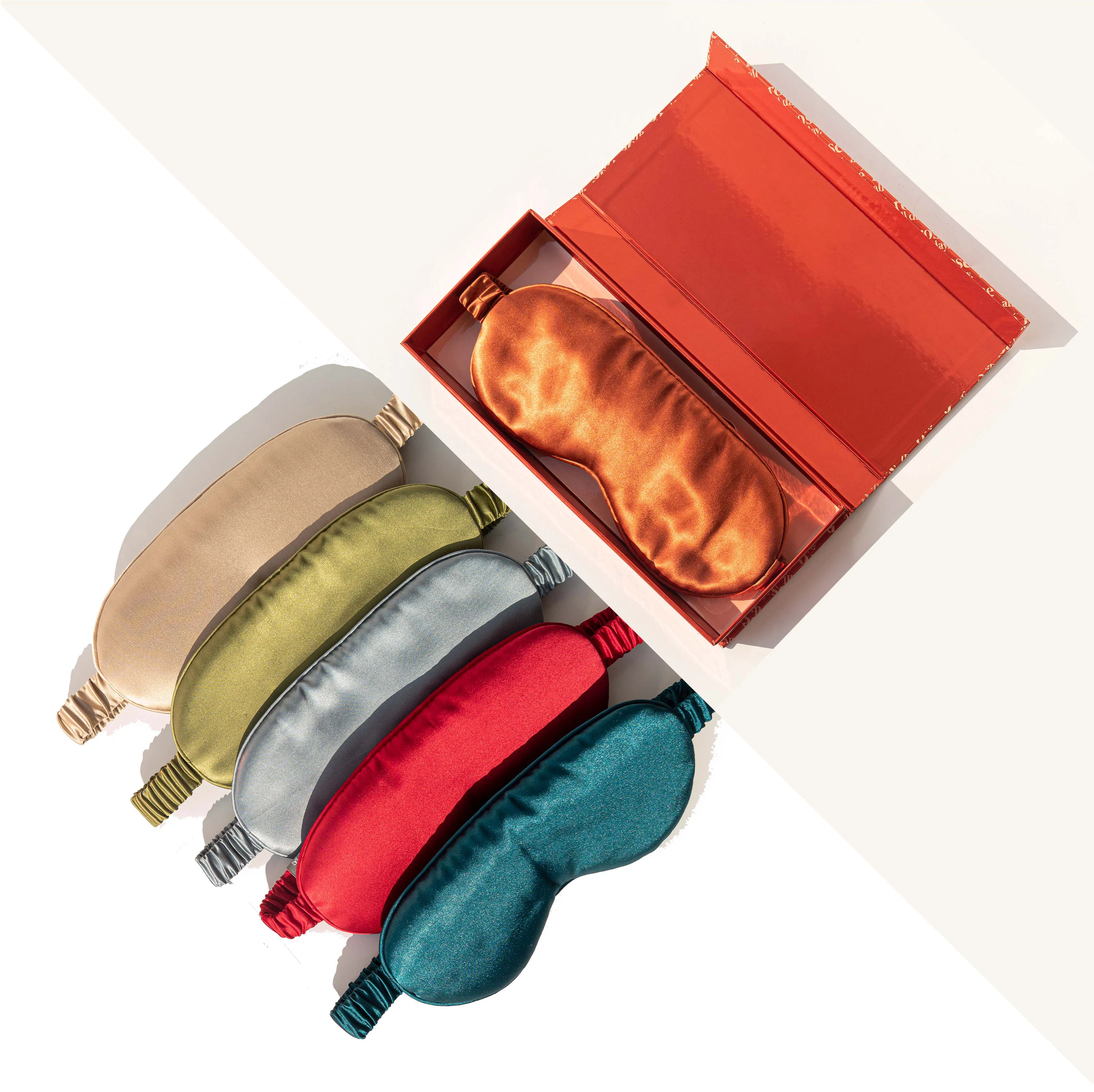 Custom Printed 3D Silk Eye Mask Private Label Pure Mulberry Silk Eye Blinder Pure Silk Printing Eye Mask