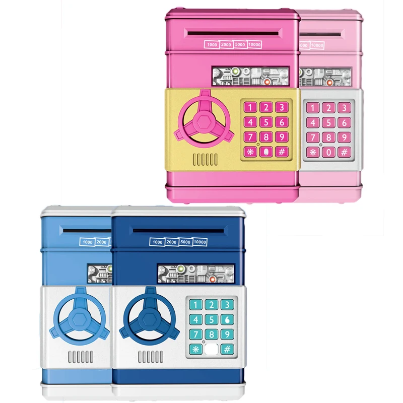 Electronic Bank Safe Box Money Boxes For Children Digital Coins Cash Saving Safe Deposit Safe ATM Machine Toys Kids Gift