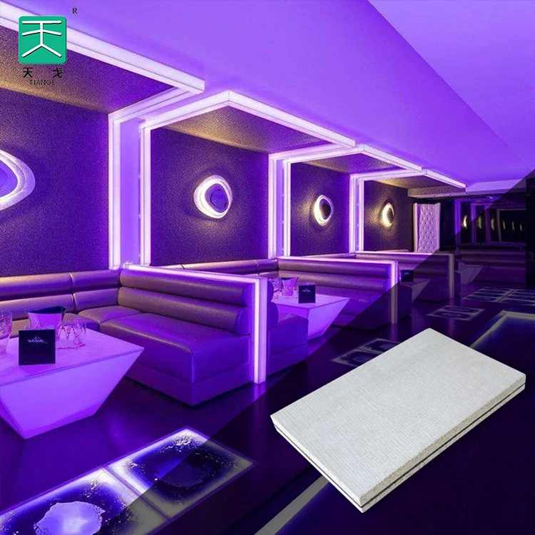 TianGe Disco Night Club белая Звукоизолирующая система демпфирования жесткая изоляция из волокна гипсоцементная доска внутренние стены потолочная панель