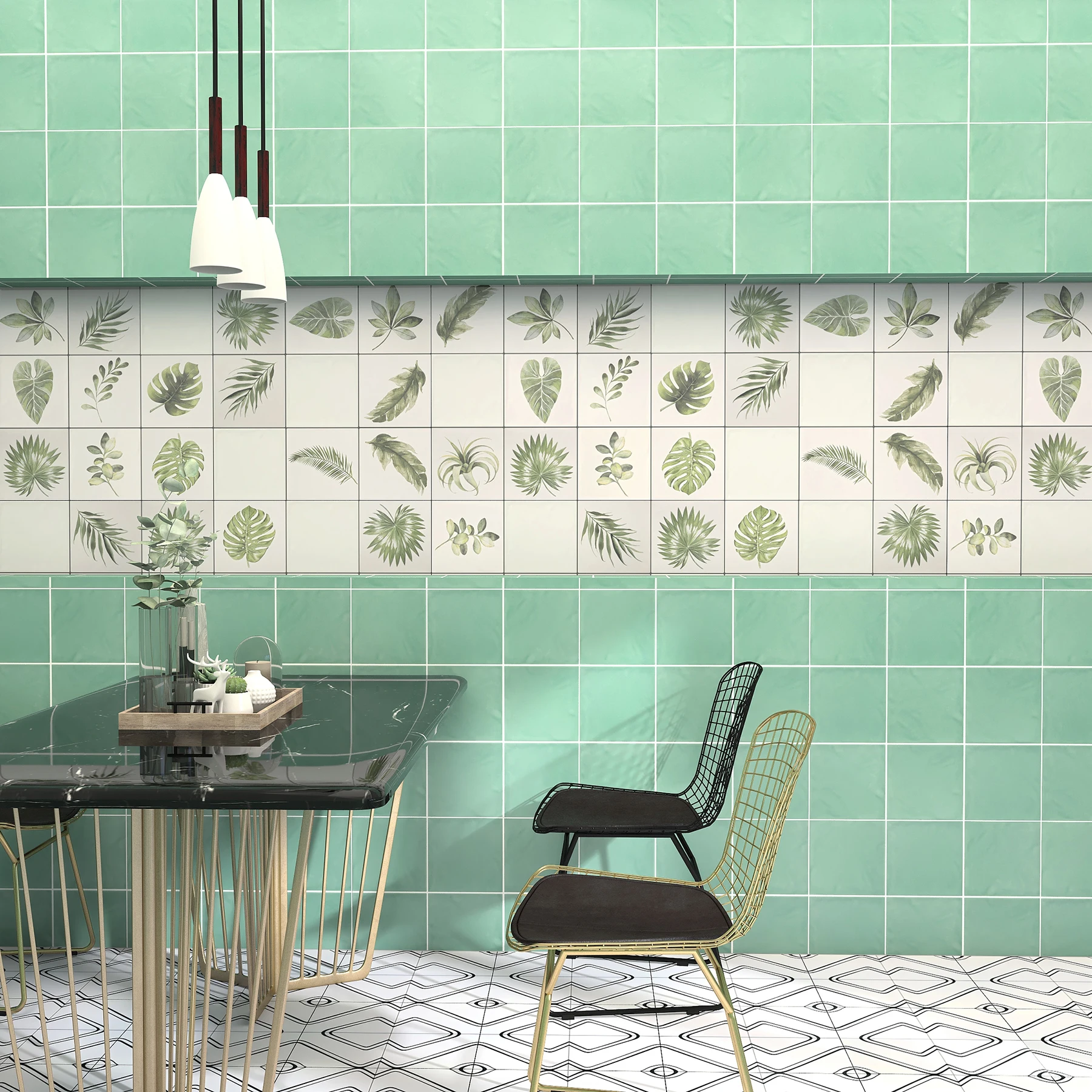 3D inkjet superior subway tile wavy edge surface kitchek bathroom home decoration cermaics tiles