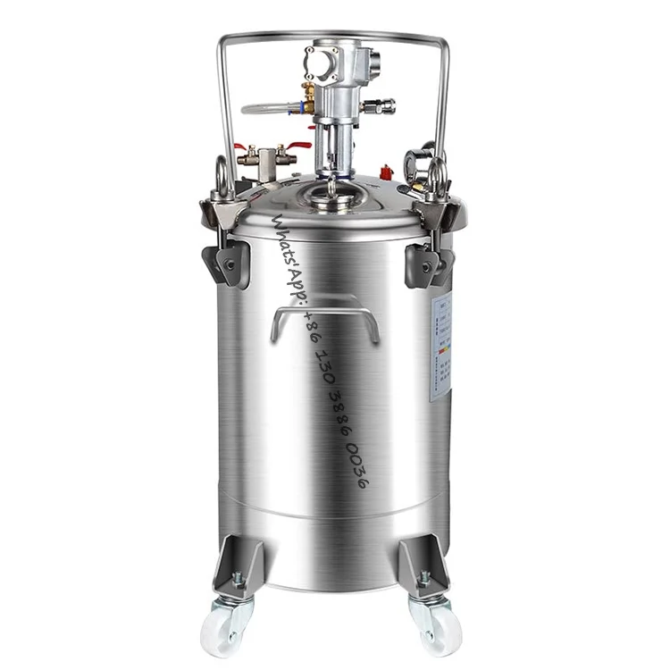 Портативная система распыления краски 60 л, автоматические воздушные верхние и нижние порты подачи, резервуар с внутренним ведром и смесителем