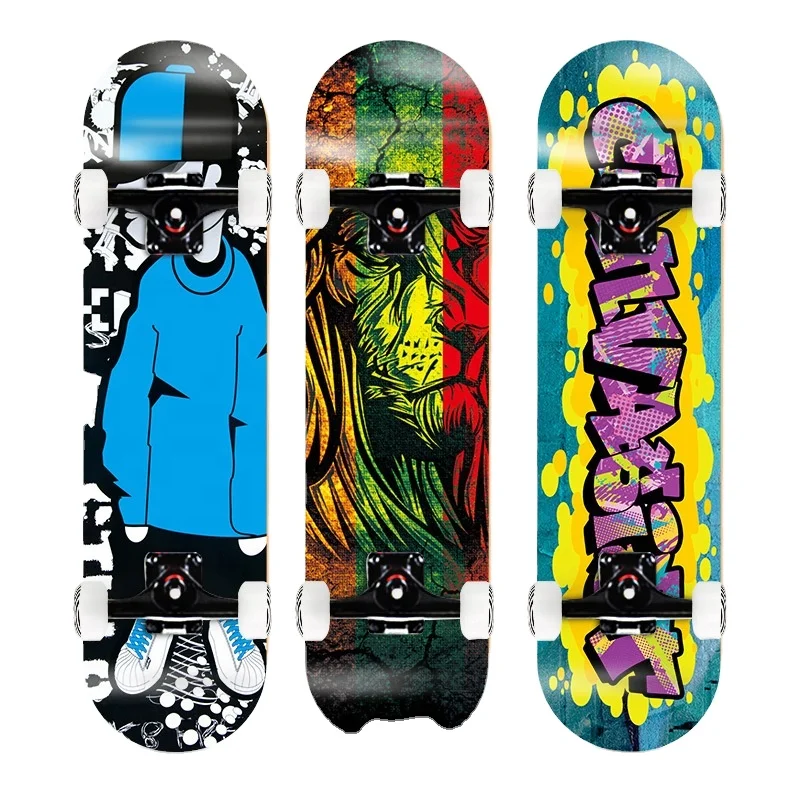 Wholesale Long Size Durable Design Maple Wood Printing Cruiser Board Skateboard