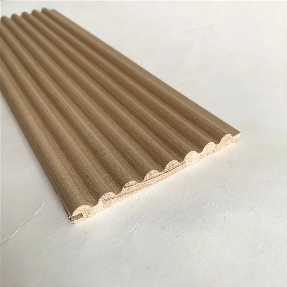 MDF wall louver Interior wooden decor Pine wood wall board wall trim board