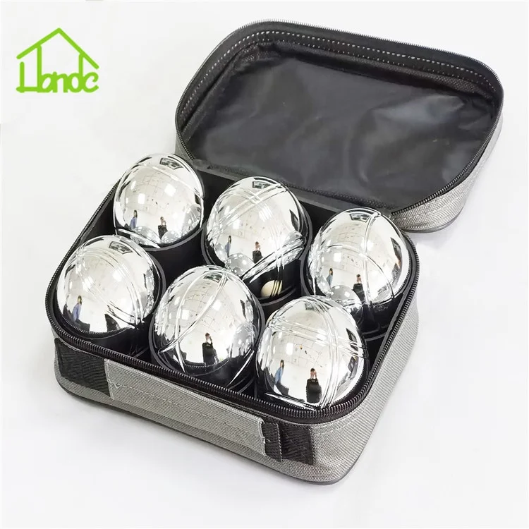 73mm/720g/6 Ball Set Iron/Polishing/Chrome Plated Bocce Ball Bocce Ball For Backyard Games