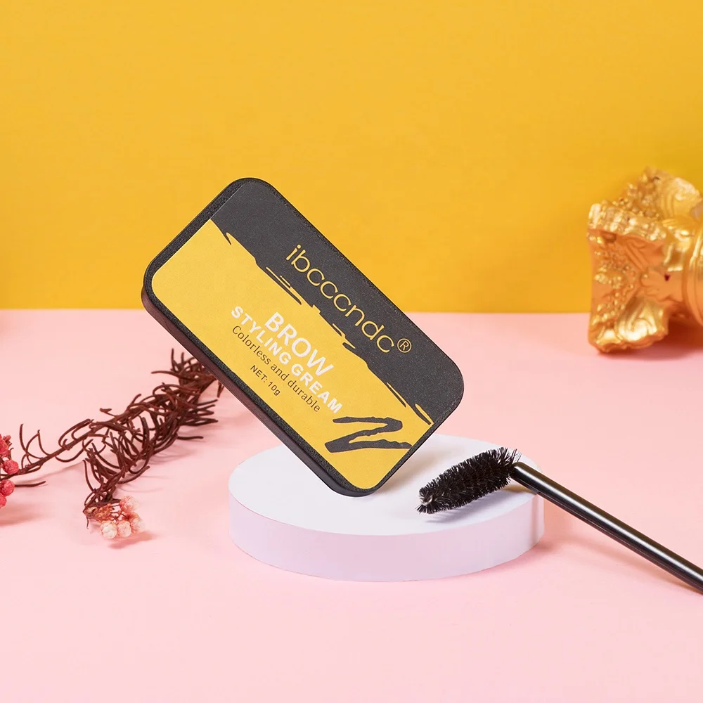 Custom waterproof 4D eyebrow with brush vegan gel brow wax pencil fixing clear makeup