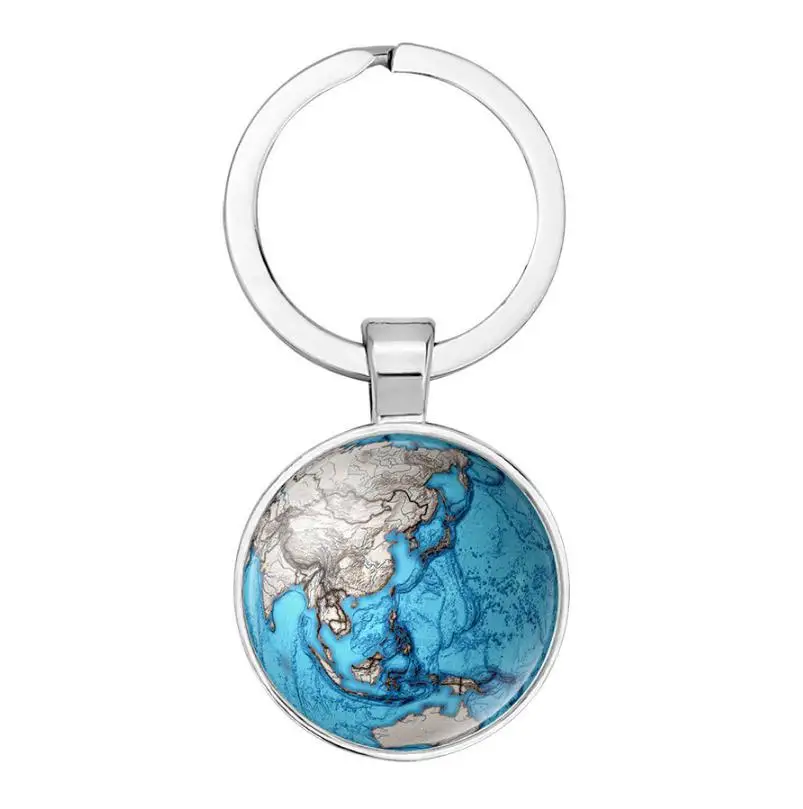 World Map Key Holder Vintage Globe Pendant Keychain Gift World Earth Travel Adventurer Jewelry Keychains Custom Key Keyring