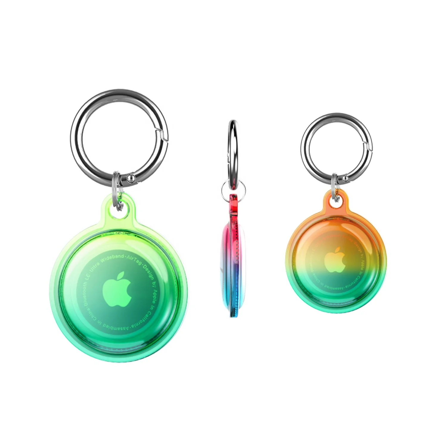 Tracker Protective Case Gradient Bayer TPU For Apple AirTags Anti Scratch Cover With Key Ring No Yellowing Case