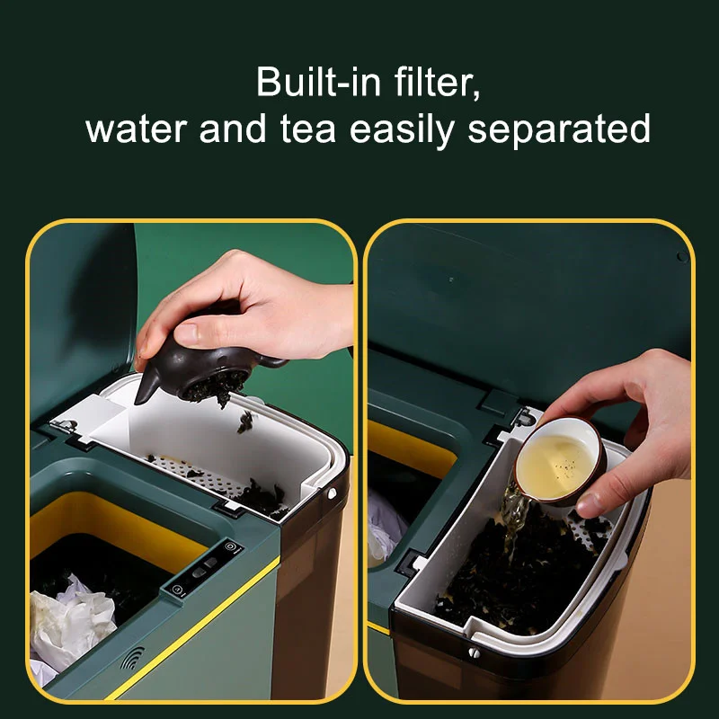 Intelligent Dry and Wet Separation Trash Can Automatic Sensor Dustbin Sensor Electric Waste Bin Induction Dustbin Smart Kitchen