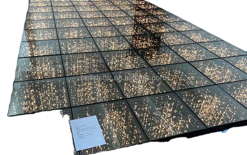 TOP interactive video dancing floor dj lighting led dance floor portable panel tile toughened glass light up 3d led dance floor