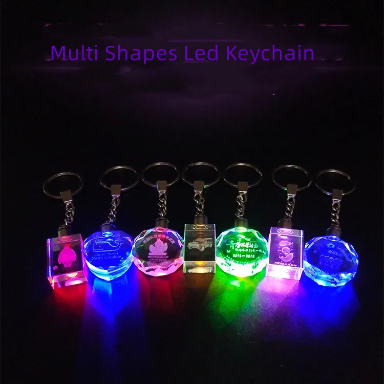 Promotional Led Key chain Light Mini Led Flashlight Camera Pendant Led Keyring Fashion Engraved Sublimation Acrylic Led Keychain