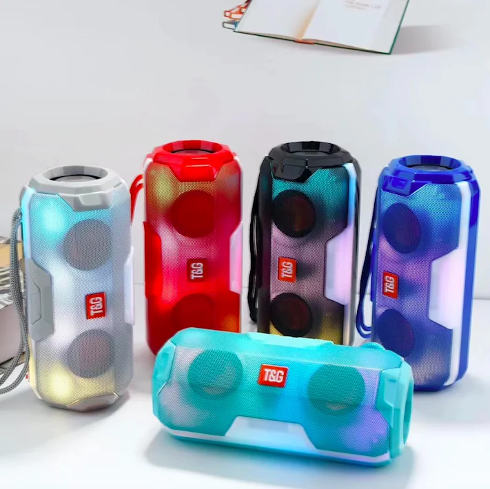 New product 10w wireless speaker mini Portable speaker sound box with led light support TF USB AUX FM 1200 mah