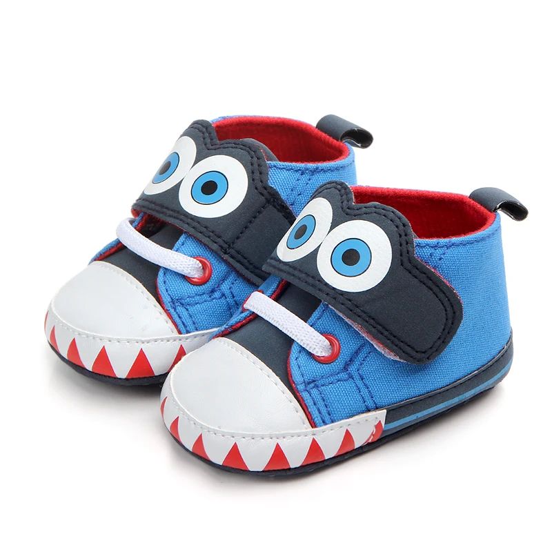 New frog design canvas toddler boy shoes fashion comfortable baby casual