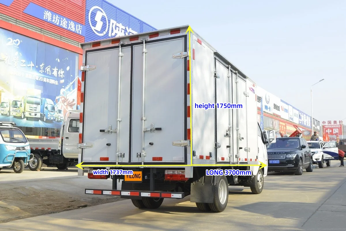 Dongfeng 4x2 mini pickup truck small cargo box van 109hp left drive 6 wheel diesel small commercial van cargo truck
