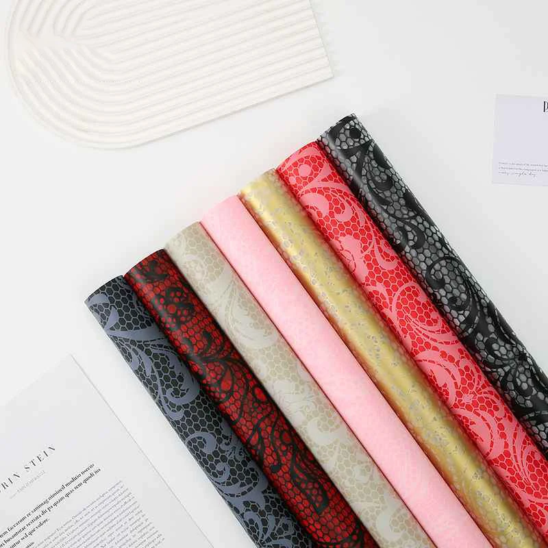 20 Sheet Flower Wrapping Paper Waterproof Floral Bouquet Wrapping Paper with Floral Pattern Florist Packaging Paper for Gift