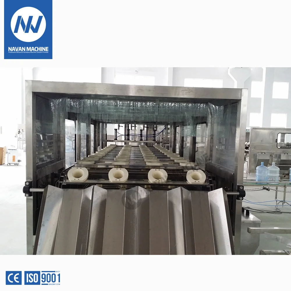 Automatic Water Filling Machine Plastic Gallon Disposable Bottle Washing Bottling Capping 5 Liters 3 ~ 6 Gallon Pressure Capping
