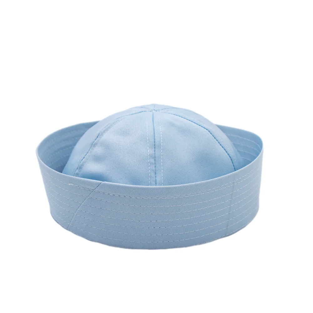 High Quality European Design Outdoor Blue Sailor Hat Plain Brimless Party Sailor Captain Caps
