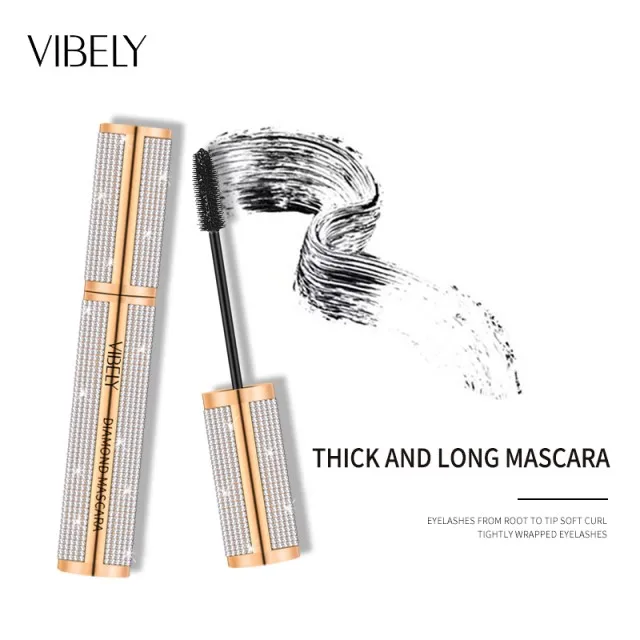 Wholesale Eyelash Cosmetic Waterproof Thick Black Lengthening Natural Curling Diamond Mascara