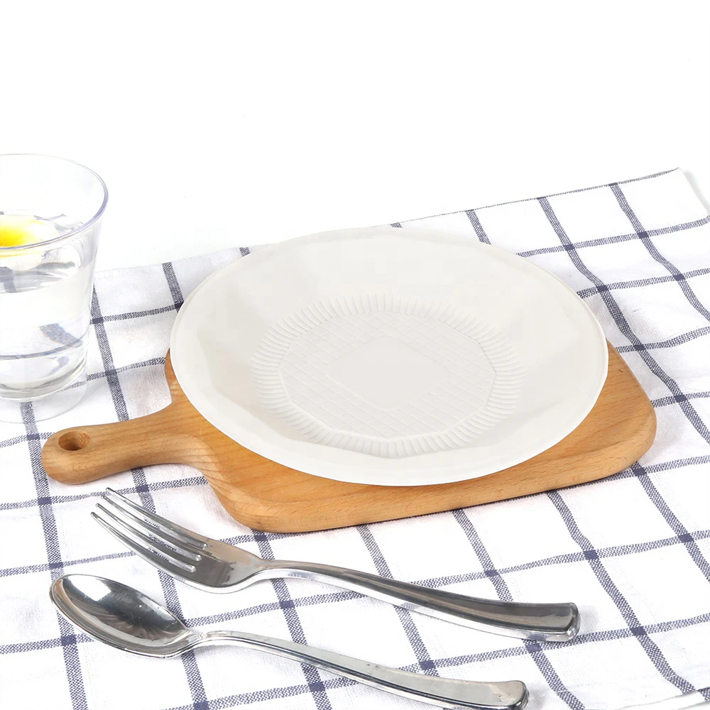 
Biodegradable Eco-Friendly Disposable Flatware Dinnerware Tableware Dinner Paper Round Plates 