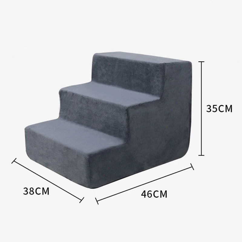 2/3/4/5 Tiers Non Slip Bottom Removable Eco Friendly Dog Ramp for Bed High Density Foam Dog Cat Stairs