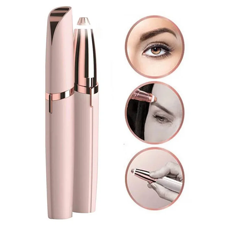 Electric Eyebrow Trimmer Painless Eye Brow Epilator Mini Eye Brow Shaper Shaver Razor Portable Facial Hair Remover for Women