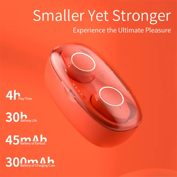 Amazon Hot Sale Zero Delay G05 Mini Game Earphone Orange Color Case Bt5.3 Earbuds Touch Control Hifi Stereo Headphones