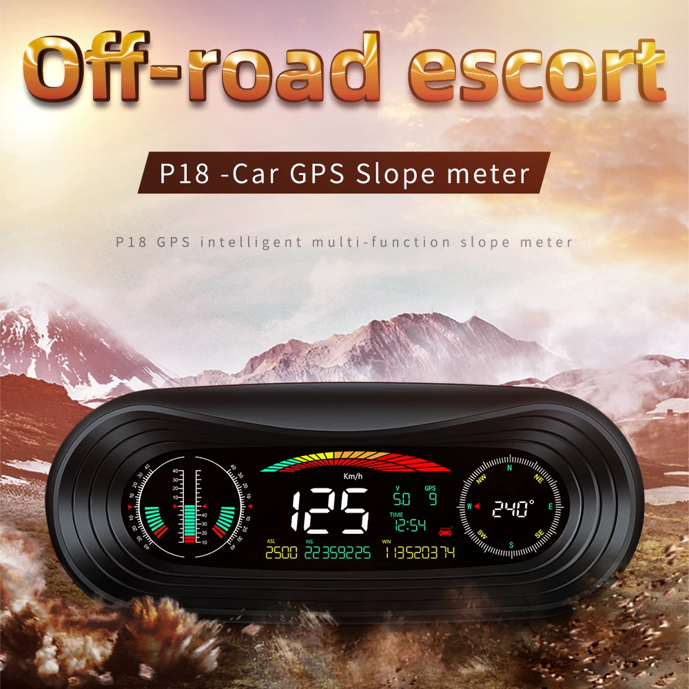 7 Inch Auto Diagnostic P18 Car Heads up Display Speedometer Hud OBD2 Smart Gauge GPS Car Smart Digital Gauge