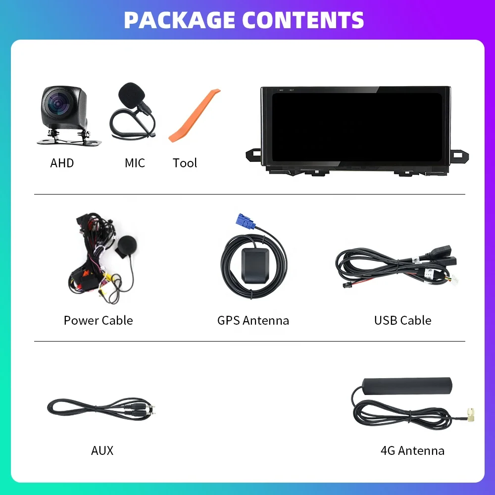 Jmance 10.25 inch Dashboard Ram 4GB Rom 64GB 4G Wireless Carplay Android Auto 2 Din Car Radio For Audi Q5 Q5L 2017 - 2020