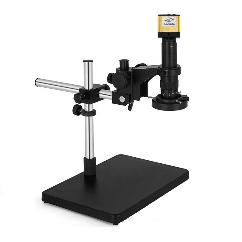 Boshida HD2003-A08  digital measurement  video microscope with boom arm stand  and PCB/industry inspection with LED illumination