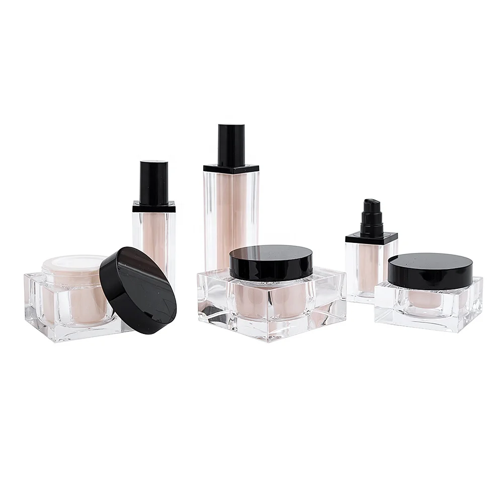 Hot Sale Sustainable Cosmetic Packaging Wholesale Empty Refillable Cosmetic Jar and Cosmetic Airless Bottle