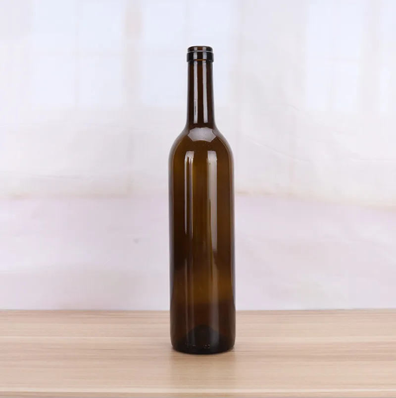 Bordeaux 750ML Antique Green Glass Wine Bottle Red Wine Low Price Cork Sealing