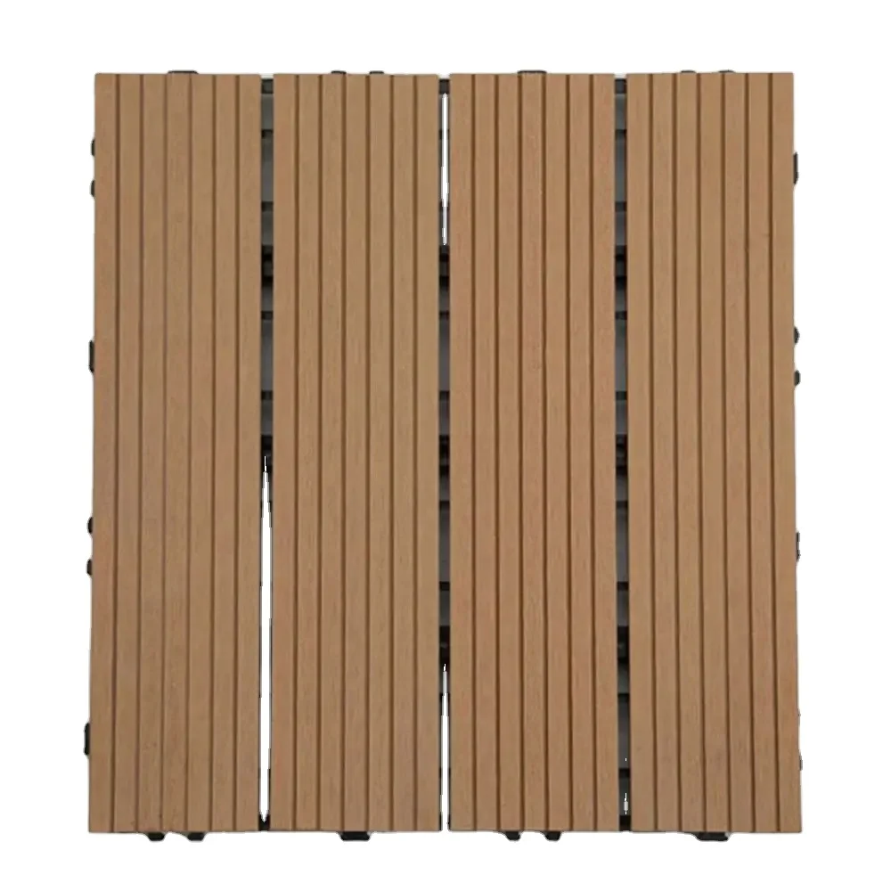 300*300*22mm wpc interlocking deck tile easy installation engineering wood