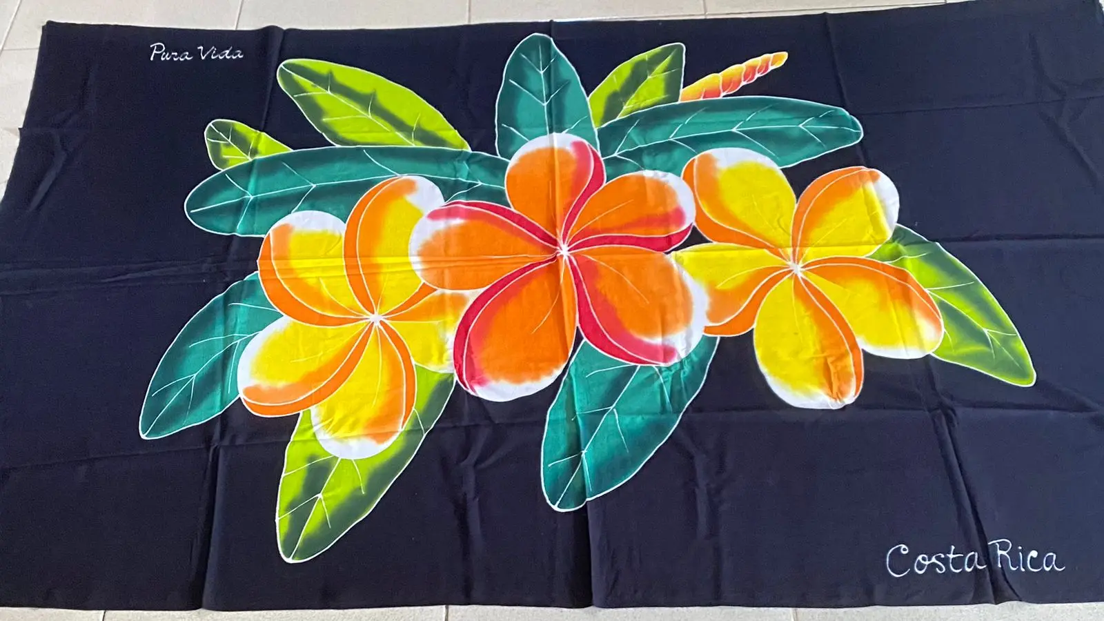 Modern Sarong Bali Pareo Rayon Handpainted Process Tropical Flower Colourful Design Beach Wear From Indonesia Premium