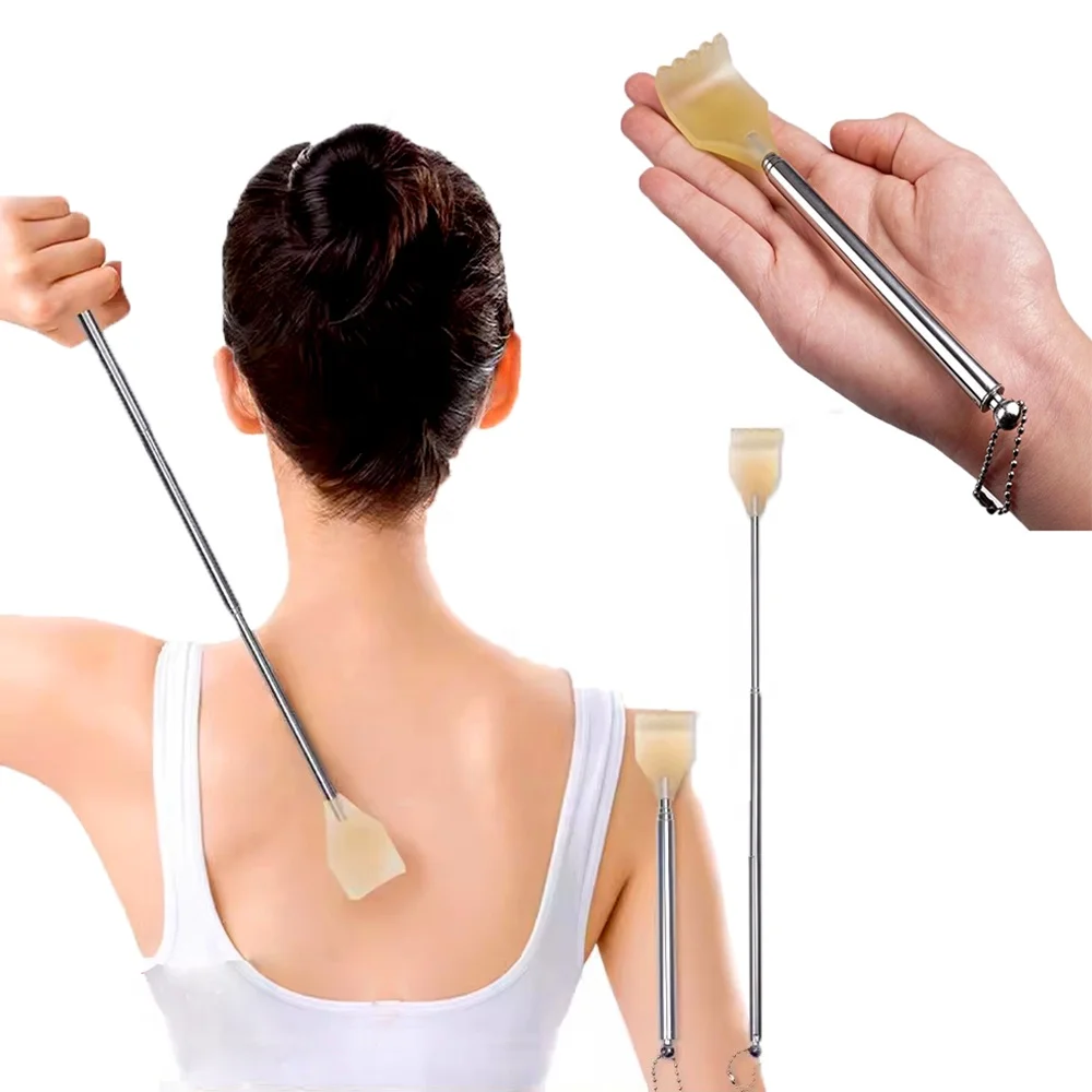 Zhedage wholesale plastic Claw Stainless steel Telescopic custom max scratch folding massager Back Scratcher extendable