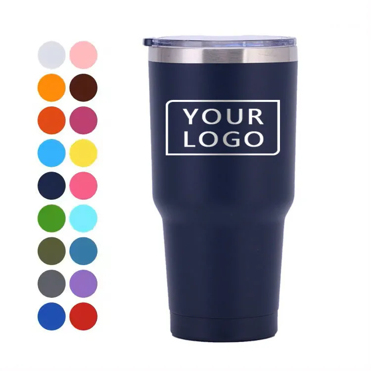 Stainless Steel Double Wall 30oz tumbler Car Coffee mug with magnetic lid