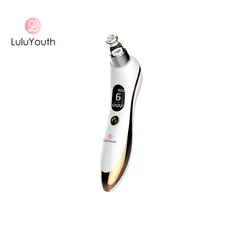 2020 фиолетовая глубокая очистка лица, Электрический Очиститель пор носа 6 всасывающий микродермабразия удаления угрей вакуум/