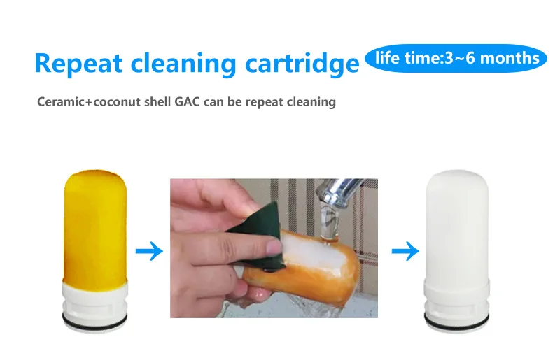 China Supplier Natural Ceramic Filter Cartridge Replacement Faucet Mounted Water Filter Taps