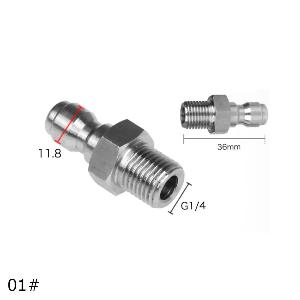 1PC High Pressure Washer Water Gun 1/4 inch Quick Connector M14x1.5mm Connector for Snow Foam Pot Spray Nozzle PA