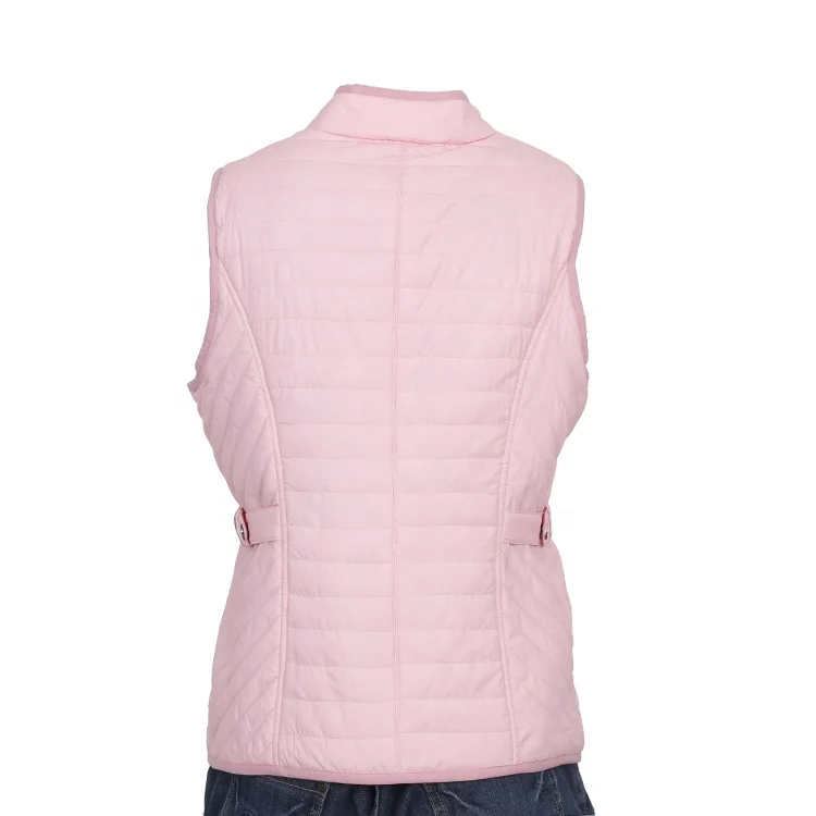 
High quality ladies winter vest woman sleeveless jacket with zipper 