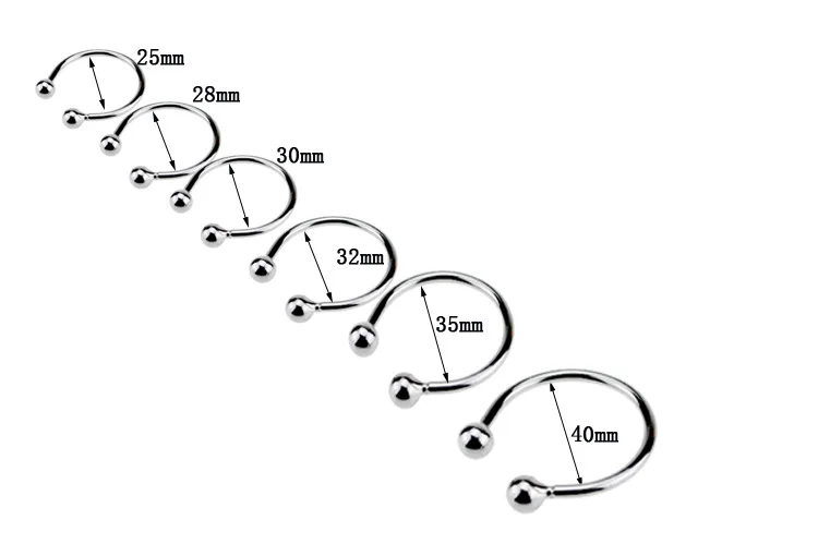 Two Balls Open Steel Cock Ring for Men Sex Penis Ring Delay Sex Time Toys