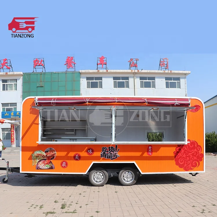 Catering concession food trailers fully equipped foodtruck fast food cart coffee ice cream mobile kitchen food truck