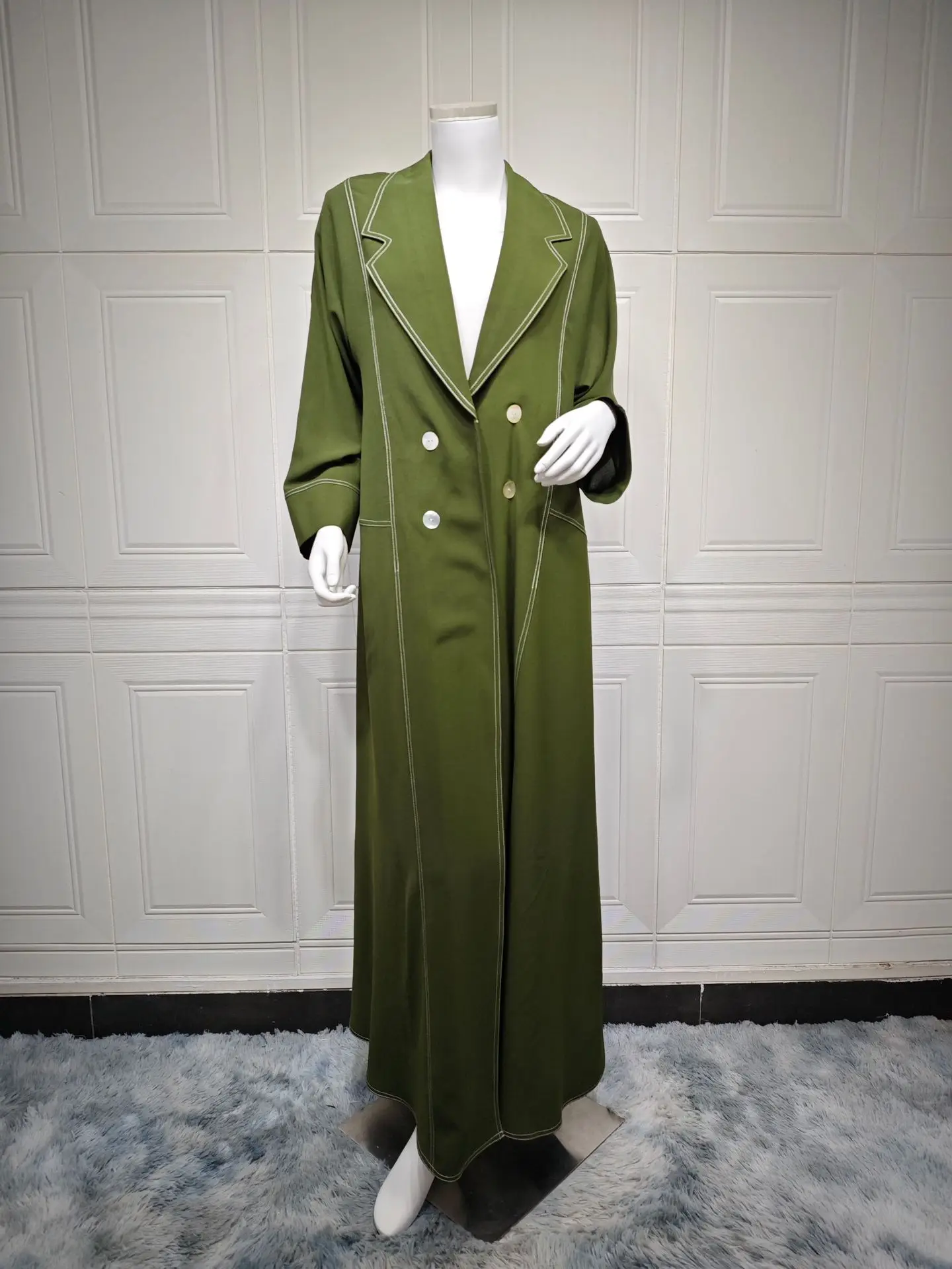 Latest Design Muslim Ladies Open Abaya Robe Fashion Denim Style Clothing Coats Dresses Women Casual Loose Long Cardigan Abaya