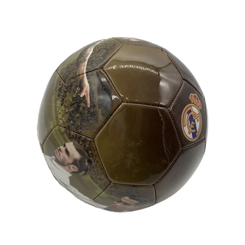 photograph pvc material size 5 soccer ball for promotion and sports