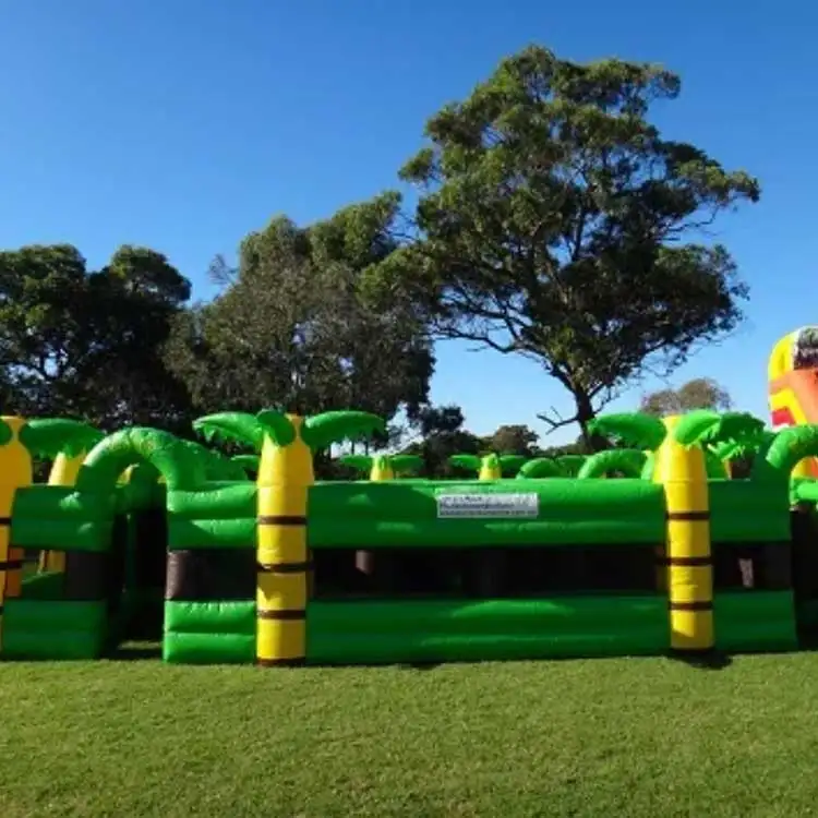 Jungle Maze Riding Outdoor Structure Team Building Sport Adult Mechanical Rodeo Ride Bull Inflatable Corn Hole Game