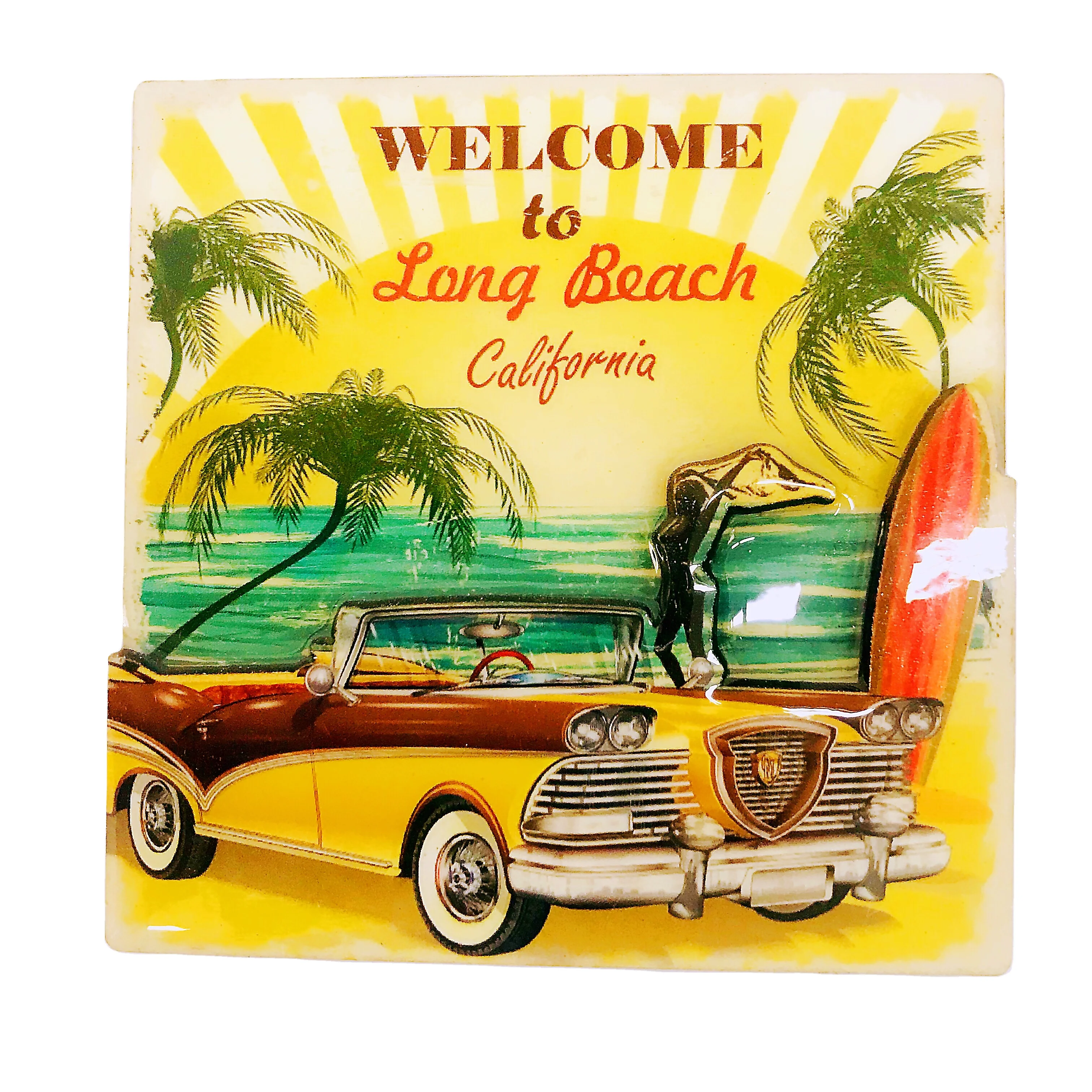 Fridge Magnet Type Wholesale Make Souvenirs Magnet MDF Wood Custom Logo Printingoem LOGO Welcome Customized MDF with Epoxy MSDS