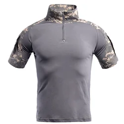 All Season Polyester S-2X Outdoor T Shitrt Fabrics Digital Woodland Camo Military Uniform