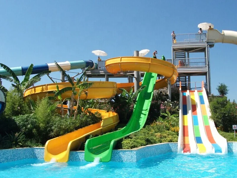 Hot Sale Customizable Fiberglass Water Slide for Outdoor Water Park Indoor Water Games or Home Pool for Adults
